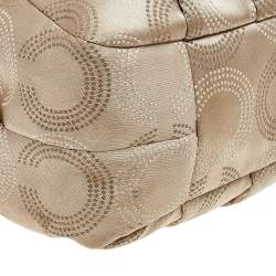 مملوكة مسبقًا Coach Beige Signature Canvas and Leather Madison Maggie Hobo