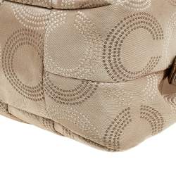 مملوكة مسبقًا Coach Beige Signature Canvas and Leather Madison Maggie Hobo