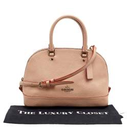 Pre Owned Coach Beige Leather Sierra Satchel