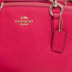 Pre Owned Coach Pink Leather Mini Christie Carryall Satchel