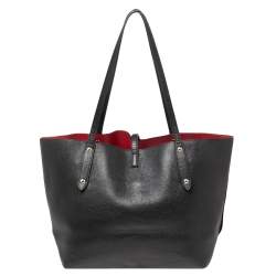 Pre Owned حقيبة يد توتس كوتش ماركت شوبر جلد مُحبب أسود