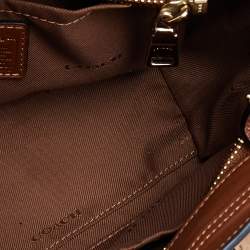 Coach Beige/Black Python Embossed Leather Swagger 20 Tote
