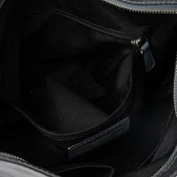 Coach Grey Signature Canvas and Patent Leather Zoe Hobo