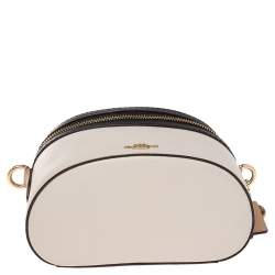 Pre Owned Coach x Selena Tri Color Leather Trail Top Handle Bag