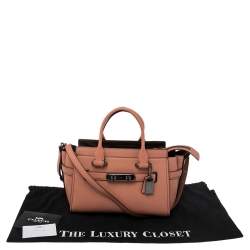 Coach Peach Leather Swagger 27 Carryall Satchel