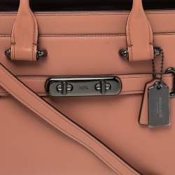 Coach Peach Leather Swagger 27 Carryall Satchel