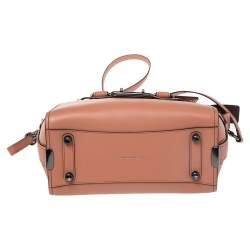 Coach Peach Leather Swagger 27 Carryall Satchel