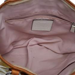 Coach Cream Signature Patent Leather Peyton Tote