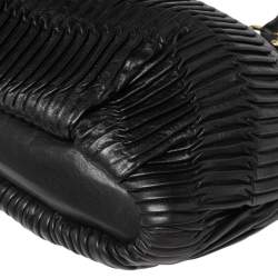 Pre Owned حقيبة ساتشل كوتش ليندسي جلد مكشكش أسود