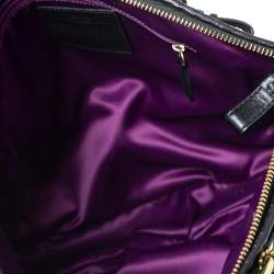 Pre Owned حقيبة ساتشل كوتش ليندسي جلد مكشكش أسود