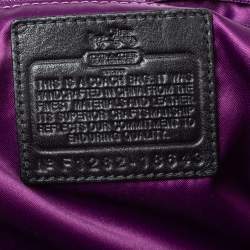 Pre Owned حقيبة ساتشل كوتش ليندسي جلد مكشكش أسود