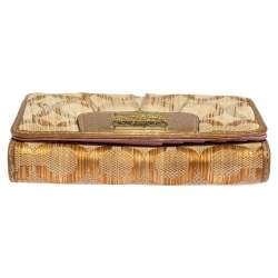 Coach Gold Ombre Signature Op Art Canvas And Leather Compact Wallet