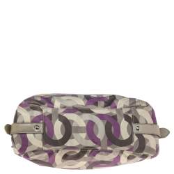 Pre Owned Coach Multicolor Signature Canvas and Leather Madison Maggie Hobo