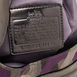 Pre Owned Coach Multicolor Signature Canvas and Leather Madison Maggie Hobo