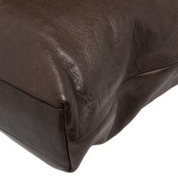 Pre Owned Coach Brown Leather Charles Foldover Tote