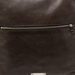 Pre Owned Coach Brown Leather Charles Foldover Tote
