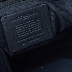 Pre Owned Coach Black Leather Turnlock Chain Tote