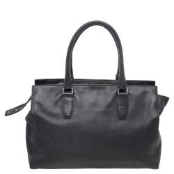 Pre Owned Coach Black Leather Chelsea Carryall Bag
