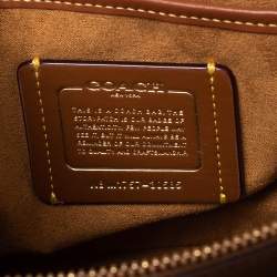 Pre Owned Coach Pink/Beige Leather and Coated Canvas Parker Shoulder Bag