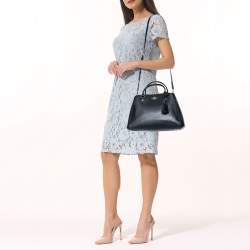 Pre Owned Coach Black Leather Christie Carryall Satchel