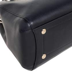 Pre Owned Coach Black Leather Christie Carryall Satchel