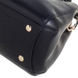 Pre Owned Coach Black Leather Christie Carryall Satchel
