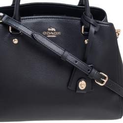 Pre Owned Coach Black Leather Christie Carryall Satchel