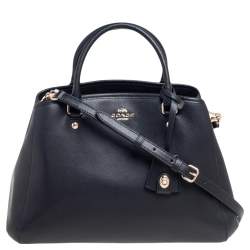 Pre Owned Coach Black Leather Christie Carryall Satchel