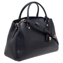 Pre Owned Coach Black Leather Christie Carryall Satchel