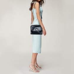 Pre Owned Coach Black Leather Court Top Handle Bag