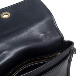 Pre Owned Coach Black Leather Court Top Handle Bag