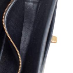 Pre Owned Coach Black Leather Court Top Handle Bag