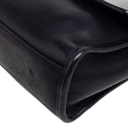Pre Owned Coach Black Leather Court Top Handle Bag