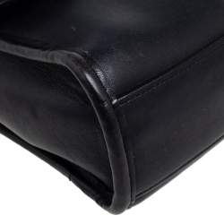 Pre Owned Coach Black Leather Court Top Handle Bag