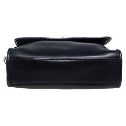 Pre Owned Coach Black Leather Court Top Handle Bag