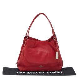 Pre Owned حقيبة كتف كوتش ايدي جلد أحمر