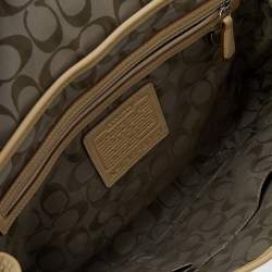 Coach Cream Soho Hamptons Buckle Leather Satchel