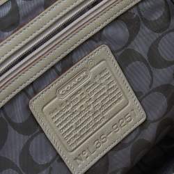 Coach Cream Soho Hamptons Buckle Leather Satchel