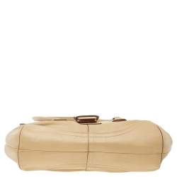 Coach Cream Soho Hamptons Buckle Leather Satchel