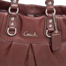 Pre Owned Coach Brown Leather Ashley Tote