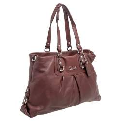 Pre Owned Coach Brown Leather Ashley Tote