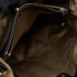 Coach Beige/Brown Signature Canvas And Patent Leather Madison Audrey Satchel