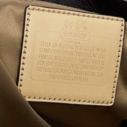 Coach Beige/Brown Signature Canvas And Patent Leather Madison Audrey Satchel