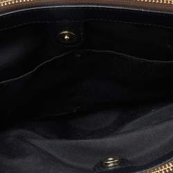 Pre Owned Coach Brown/Black Monogram Canvas And Leather Mini Christie Carryall Satchel