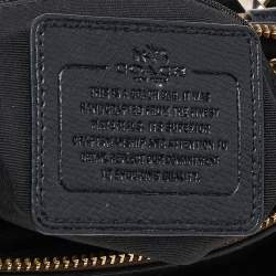 Pre Owned Coach Brown/Black Monogram Canvas And Leather Mini Christie Carryall Satchel