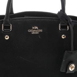 Pre Owned Coach Black Leather Small Margot Carryall Satchel