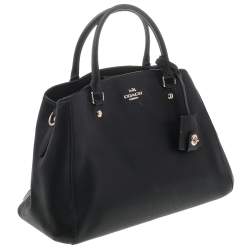 Pre Owned Coach Black Leather Small Margot Carryall Satchel