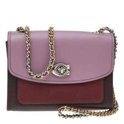 Pre Owned Coach Multicolor Leather Parker Shoulder Bag