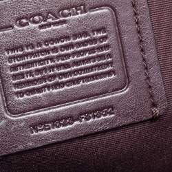 مملوكة مسبقًا Coach Dark Plum Leather Sierra Dome Satchel Bag