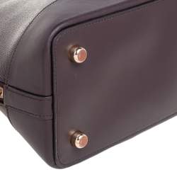 مملوكة مسبقًا Coach Dark Plum Leather Sierra Dome Satchel Bag